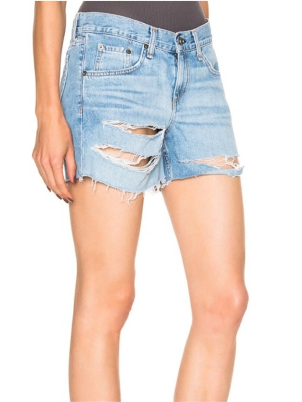 Rag & Bone Shorts Women's 24 Boyfriend Rye Destroyed